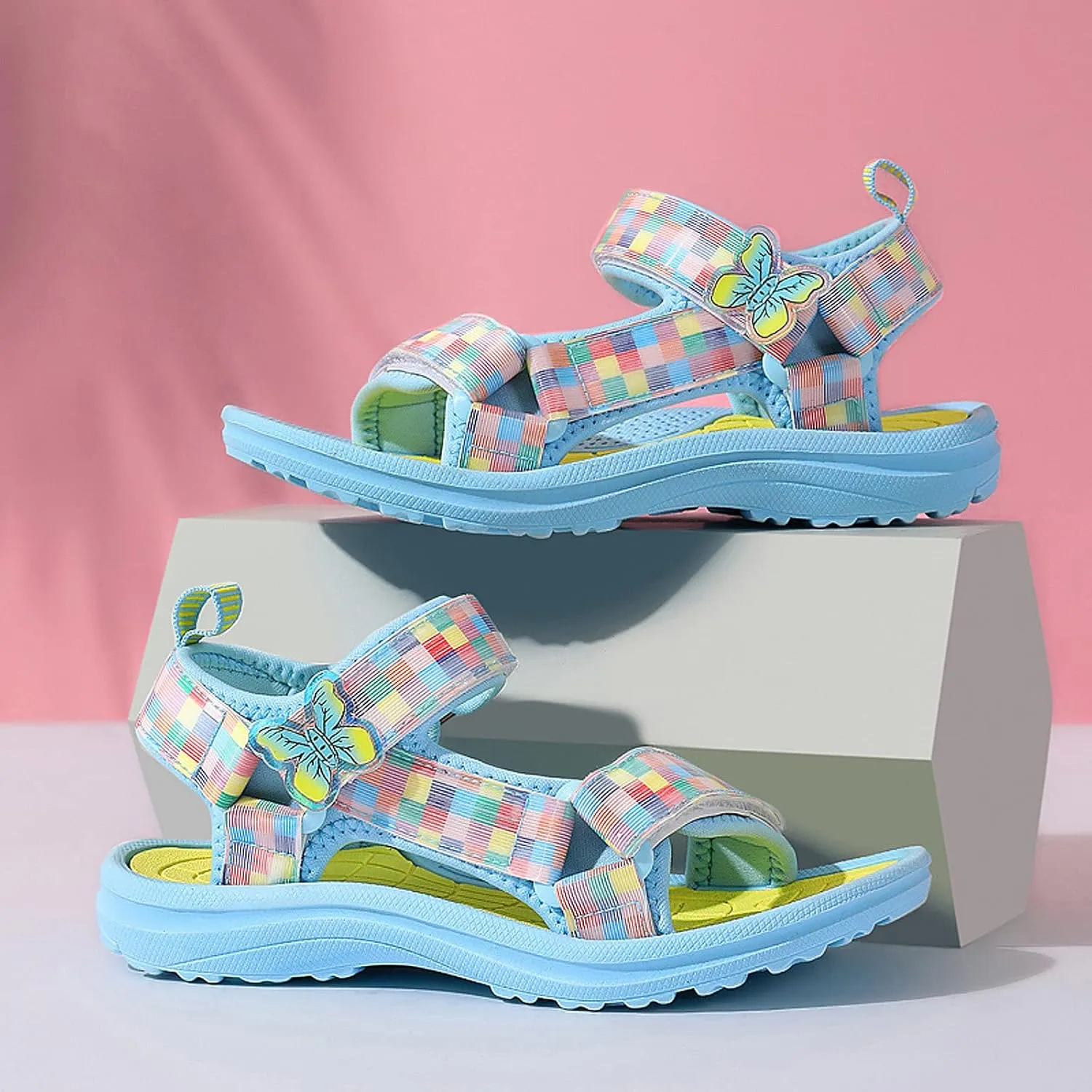 FLIOZY Sandals Girl's Hiking Sandals Kids Adjustable Straps Open Toe Sport Sandals Toddler Summer Sports Outdoor Shoes