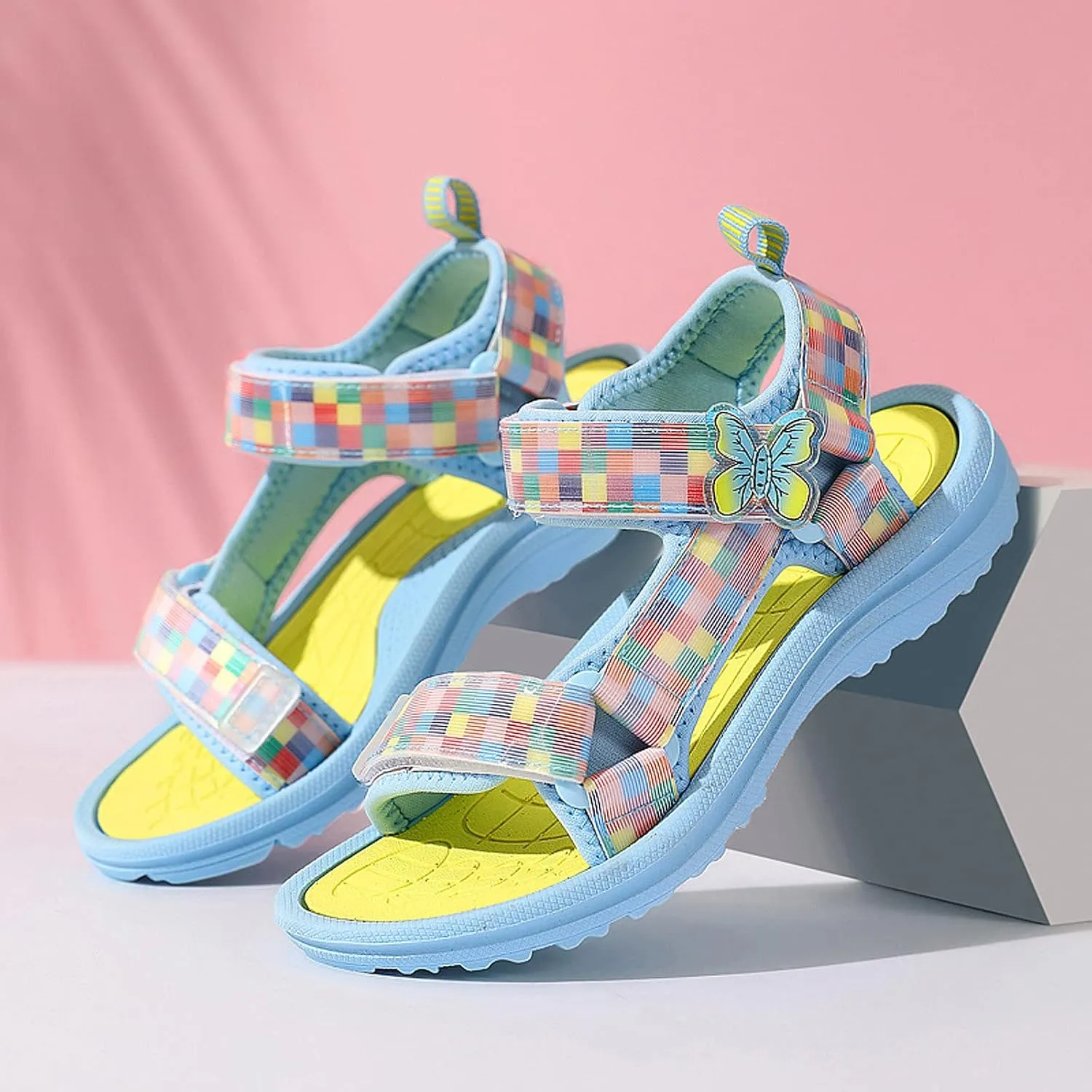 FLIOZY Sandals Girl's Hiking Sandals Kids Adjustable Straps Open Toe Sport Sandals Toddler Summer Sports Outdoor Shoes