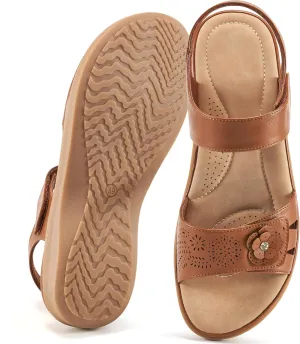 FUDYNMALC Womens Sandals Dressy Summer: Comfortable Slip On Walking Flats 2025 Orthopedic Shoes for Hiking Beach Wedding