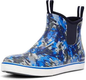 Furuian Men's Deck Boots Fishing Boots Waterproof Rain Boots Ankle Booties Slip On Neoprene Rubber Footwear Chelsea Boots Men botas para hombre for Gardening Fishing Boating Camping Sailing