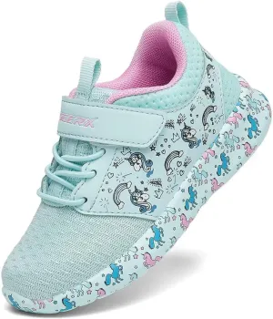 GEERX YUNI Unicorn Girls Shoes Lightweight Breathable Comfortable Sport Walking Athletic Running Tennis Sneakers (Toddler/Little Kid)