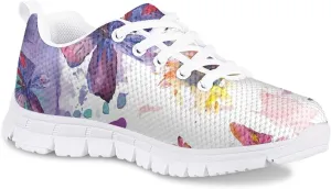 Girls' Sneakers Lovely Mesh Fitness Shoe Lightweight Tennis Shoes Athletic, Indoor Training Sneaker