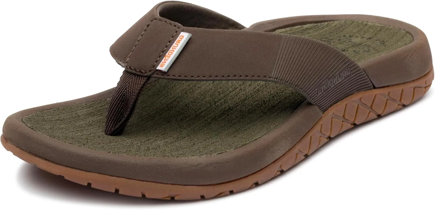 Grundens Men's FishFinder Sandals | Quick-Drying, Comfortable, and Versatile Mens Flip Flops with Enhanced Traction & Full Arch Support for Fishing and Outdoor Wear