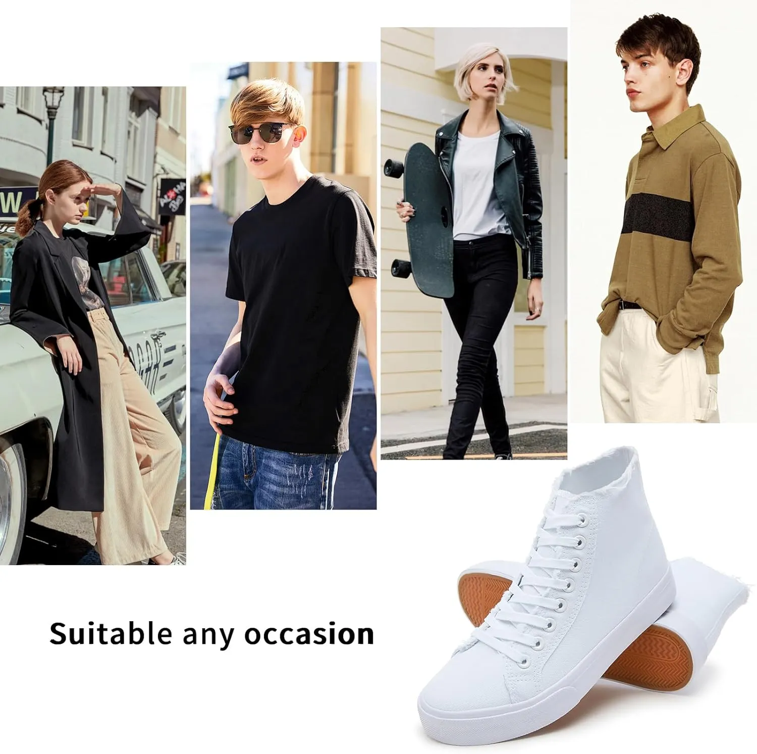 hash bubbie Unisex Canvas High top Sneakers Women's Classic Fashion High Tops Canvas Shoes Casual Tennis Shoes for Men