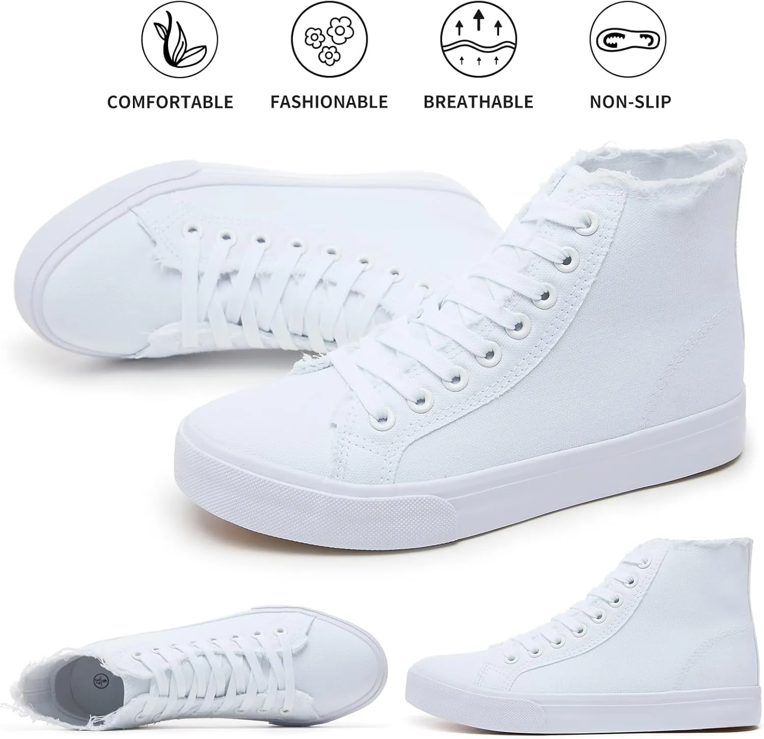 hash bubbie Unisex Canvas High top Sneakers Women's Classic Fashion High Tops Canvas Shoes Casual Tennis Shoes for Men