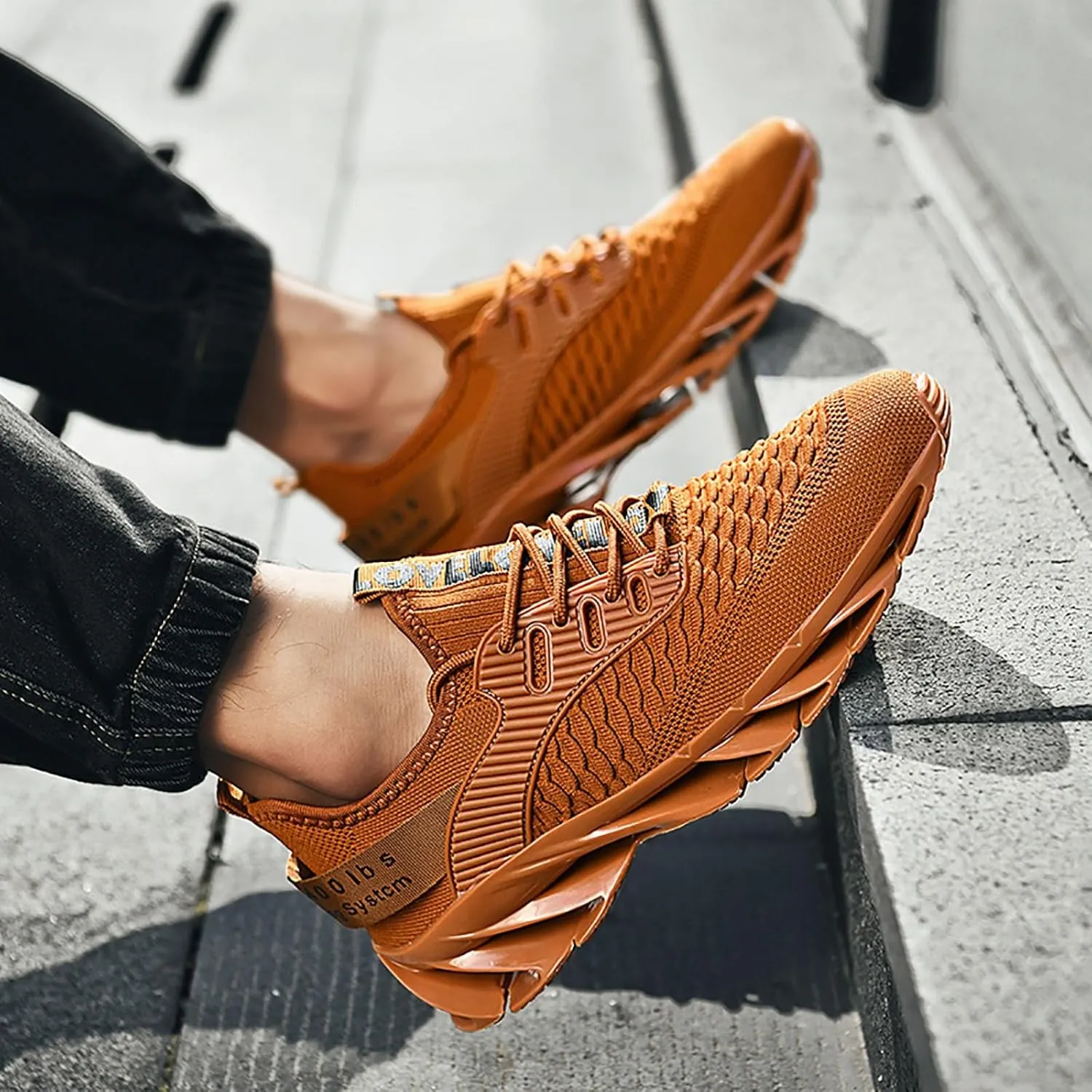 Height Boosting Shoes for Men, Men's Running Shoes Blade Non Slip Fashion Sneakers Breathable Casual Walking Shoes