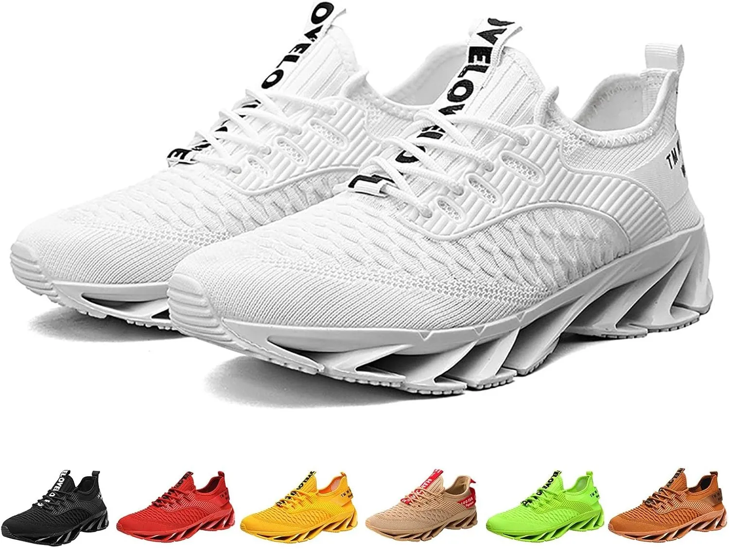 Height Boosting Shoes for Men, Men's Running Shoes Blade Non Slip Fashion Sneakers Breathable Casual Walking Shoes