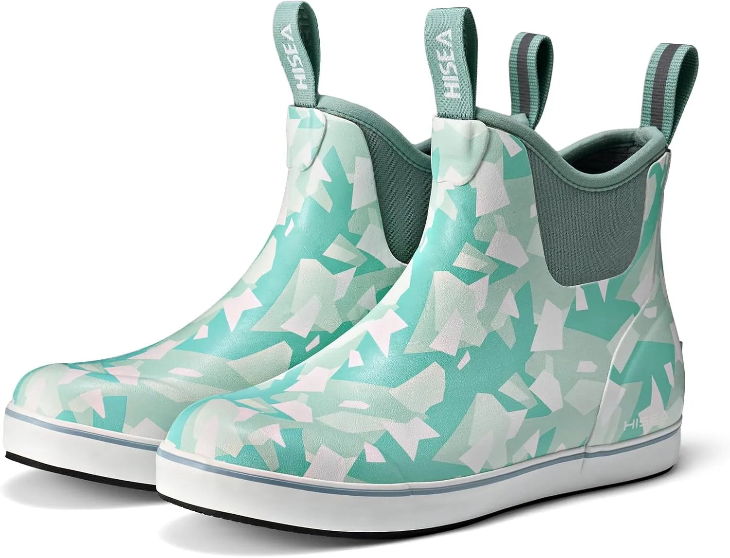 HISEA Women's Ankle Rain Boots, Rubber Fishing Deck Boots, Garden Boots for Women Waterproof