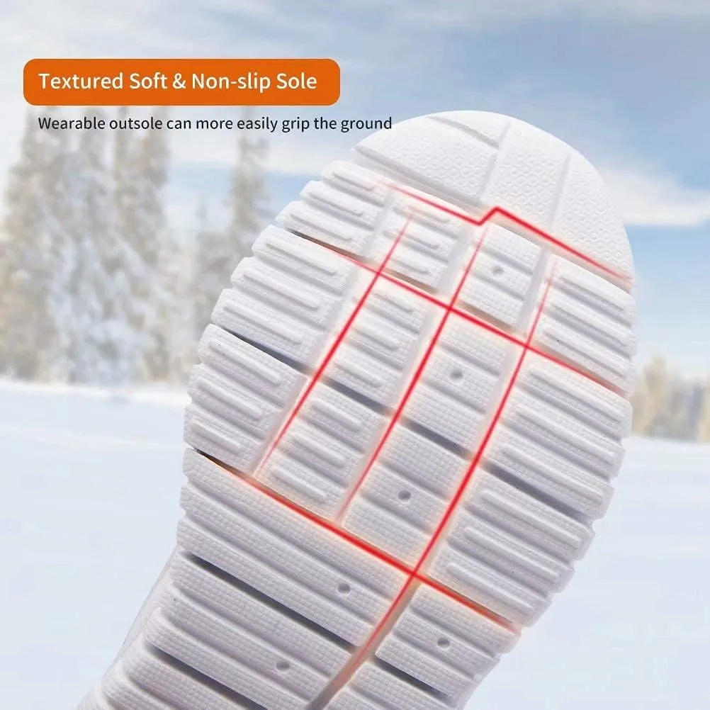 HOBIBEAR Boys Girls Toddler Snow Boots Waterproof Slip Resistant Outdoor Winter Shoes(Toddler/Little Kids/Big Kids)