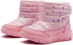 HOBIBEAR Boys Girls Toddler Snow Boots Waterproof Slip Resistant Outdoor Winter Shoes(Toddler/Little Kids/Big Kids)