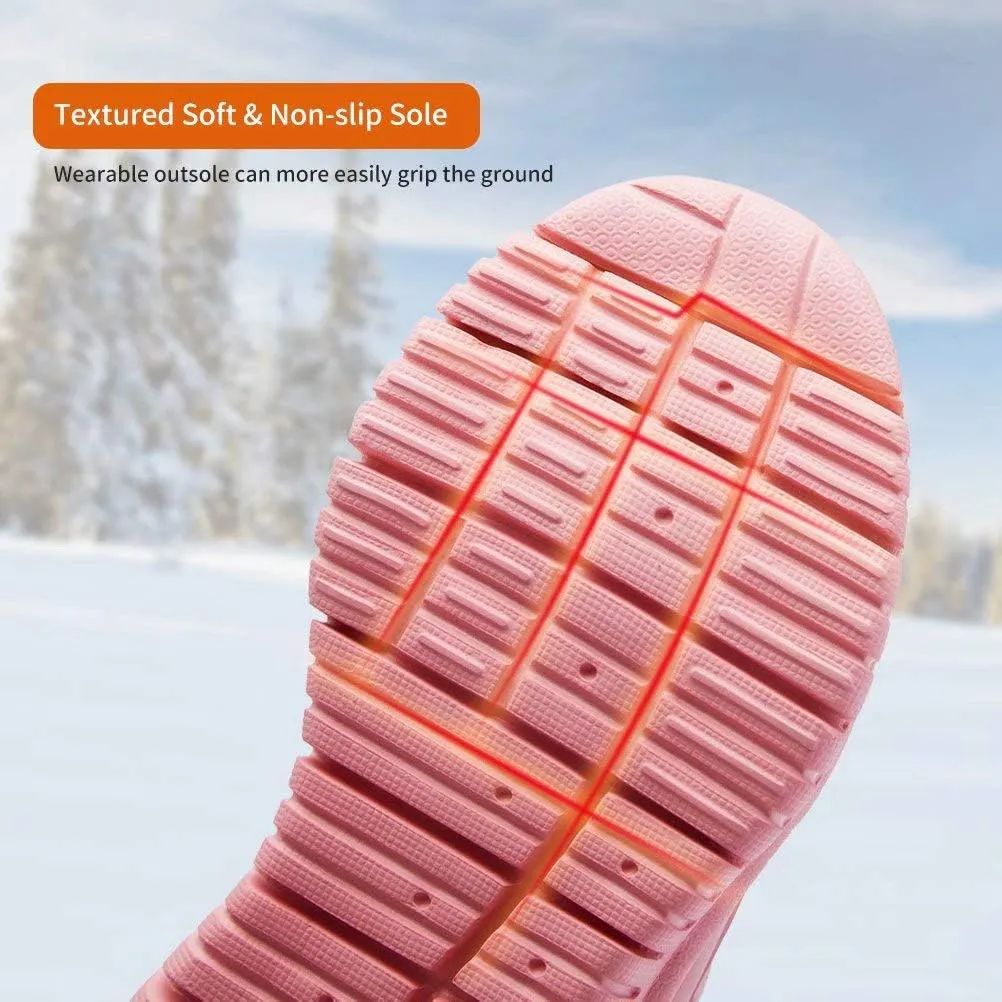 HOBIBEAR Boys Girls Toddler Snow Boots Waterproof Slip Resistant Outdoor Winter Shoes(Toddler/Little Kids/Big Kids)
