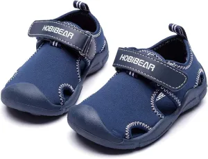 HOBIBEAR Boys Girls Water Shoes Quick Dry Closed-Toe Aquatic Sport Sandals Toddler/Little Kid