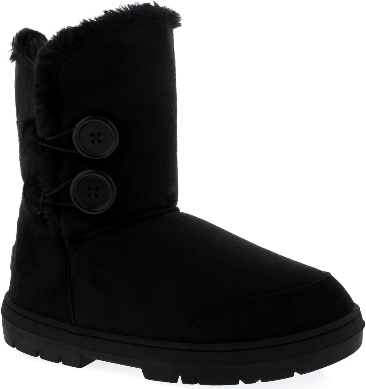 Holly Womens Twin Button Waterproof Winter Snow Boots