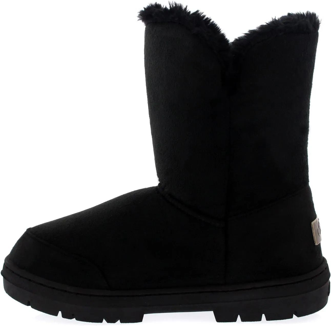 Holly Womens Twin Button Waterproof Winter Snow Boots