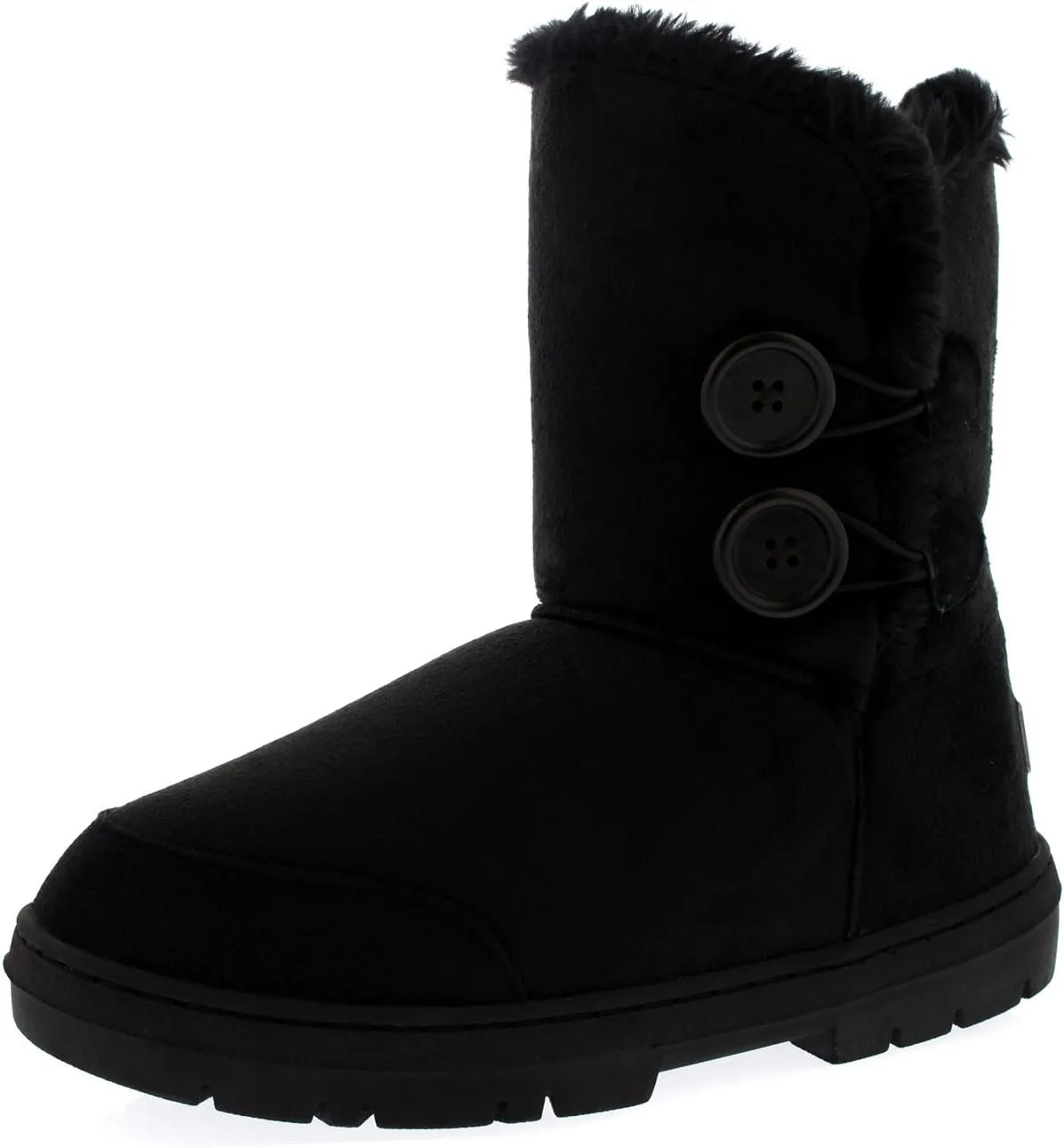 Holly Womens Twin Button Waterproof Winter Snow Boots
