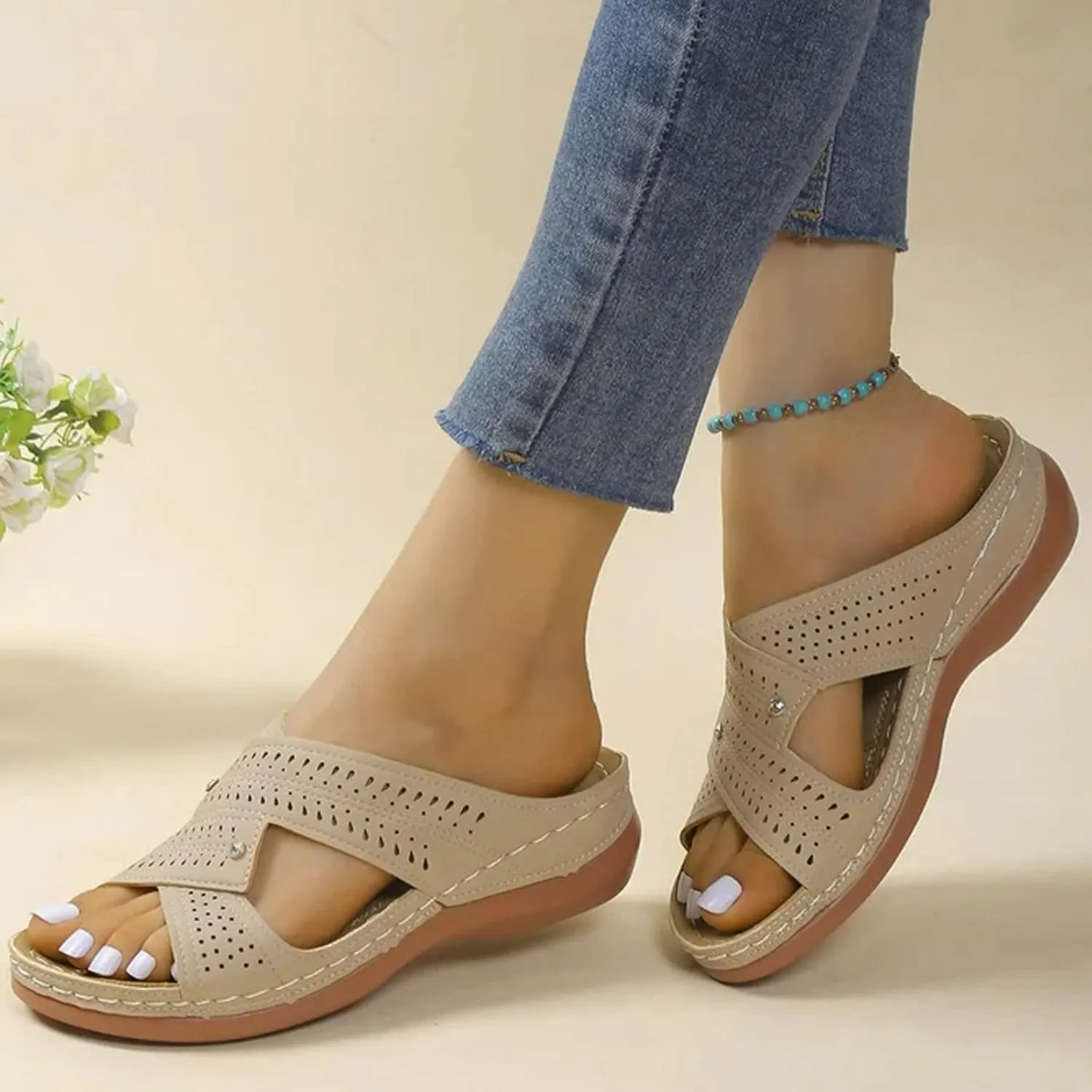 House Shoes with Arch Support for Women Womens Orthopedic Sandals 9 Black Strappy Sandals Wedge Heel Sandals Plantar Fasciitis Dress Shoes Women Sandals for Older Women Comfortable