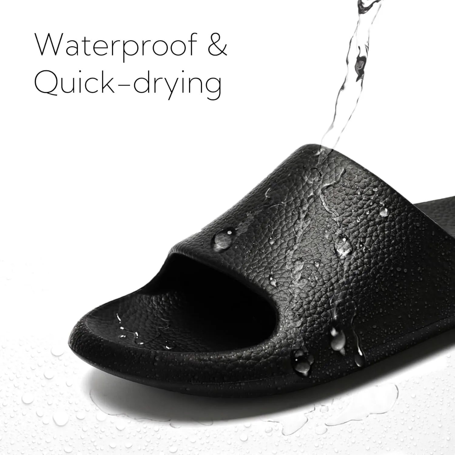 House Slides for Women Men, Quick Drying Shower Slippers, Waterproof Cloud Slides for Women Indoor, Soft Womens Slides Sandals Comfortable Arch Support