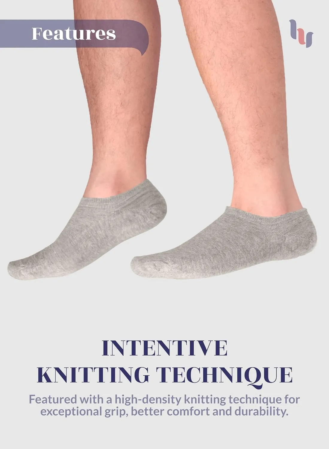 Hugh Ugoli Men Bamboo No Show Socks, Non Slip, Soft,Thin, Low Cut, Seamless Toe, Shoe Size: 11-13/8-11 6&12 Pairs