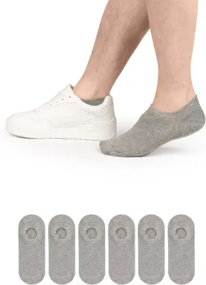 Hugh Ugoli Men Bamboo No Show Socks, Non Slip, Soft,Thin, Low Cut, Seamless Toe, Shoe Size: 11-13/8-11 6&12 Pairs