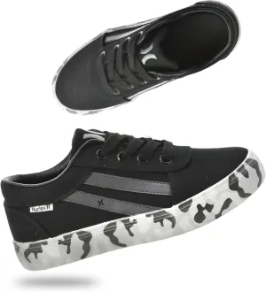 Hurley Boardy Kids Lace Up Canvas Sneakers – Low Cut Skateboarding Shoes for Kids, Sports Shoes for Boys and Girls