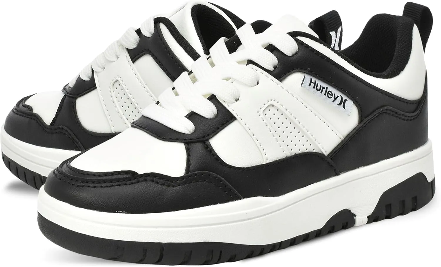 Hurley Kids' Jason Low Cut Sneakers, Lace Up Sneaker Shoes for Kids, Sports Shoes for Boys and Girls, Padded Sneakers with Durable Outsoles, Basketball Shoes for Kids