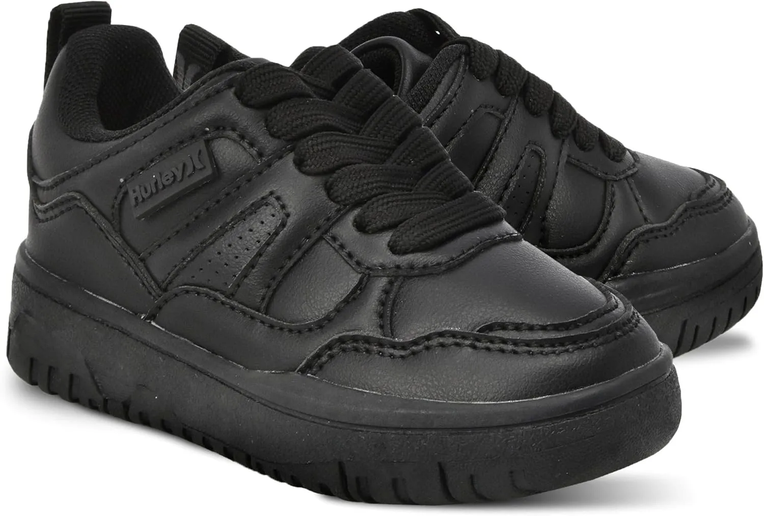 Hurley Kids' Jason Low Cut Sneakers, Lace Up Sneaker Shoes for Kids, Sports Shoes for Boys and Girls, Padded Sneakers with Durable Outsoles, Basketball Shoes for Kids