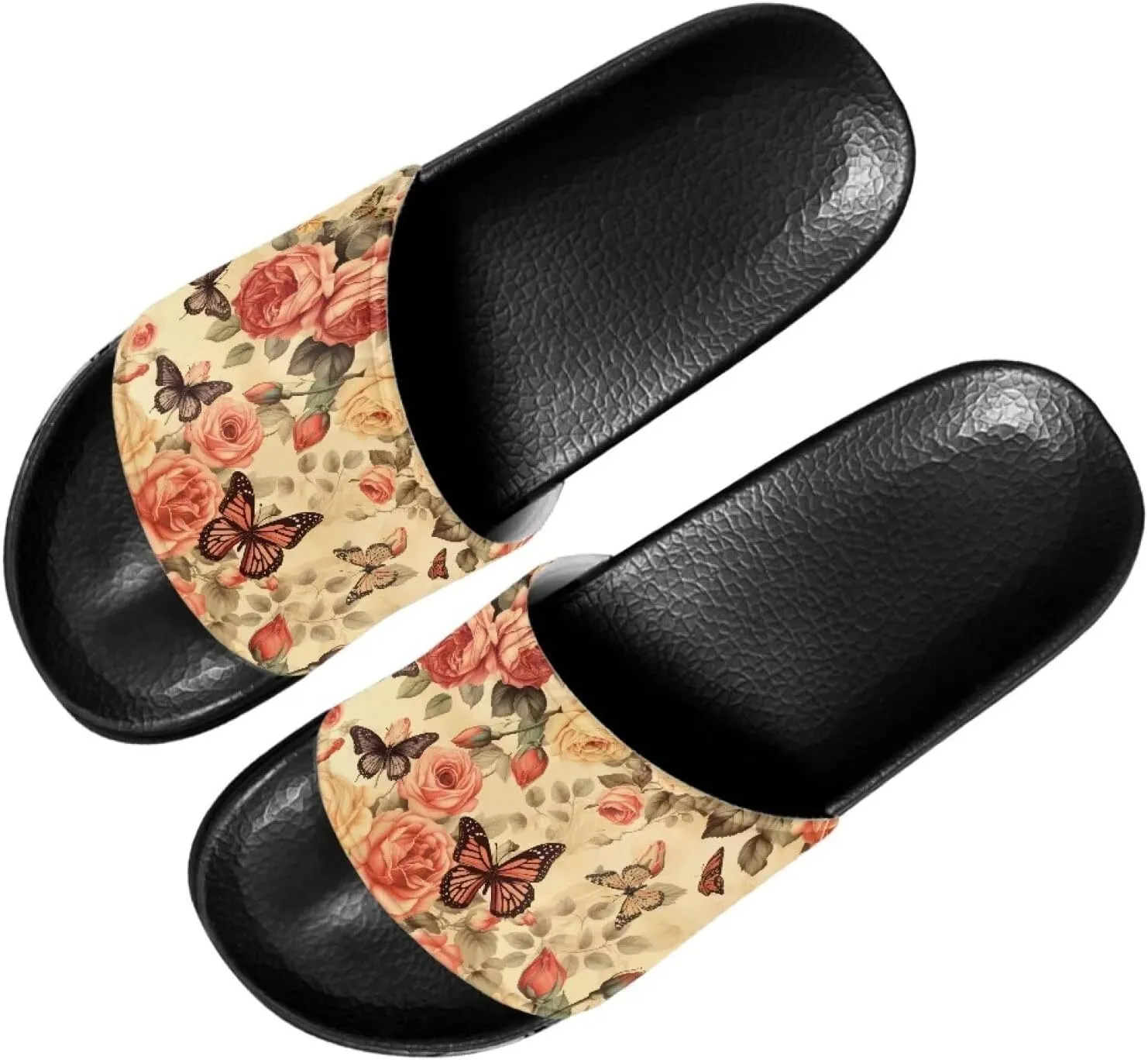 INSTANTARTS Women's Slide Sandals Lightweight Non-slip Athletic Sandals Open Toe Slip-on Slippers Flip Flops