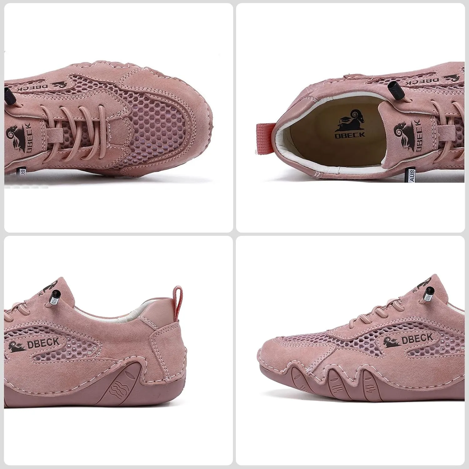 JishinGal Women Outdoor Mesh Trail Shoes for Hiking & Walking Women's Summer Sports Shoes Breathable Mesh Non-Slip Lightweight Casual Sneakers