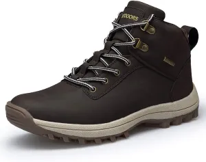 JITUUE Waterproof Snow Boots for Men Hiking Non Slip Work Shoes Outdoor Mid Lace Up Ankle Booties …