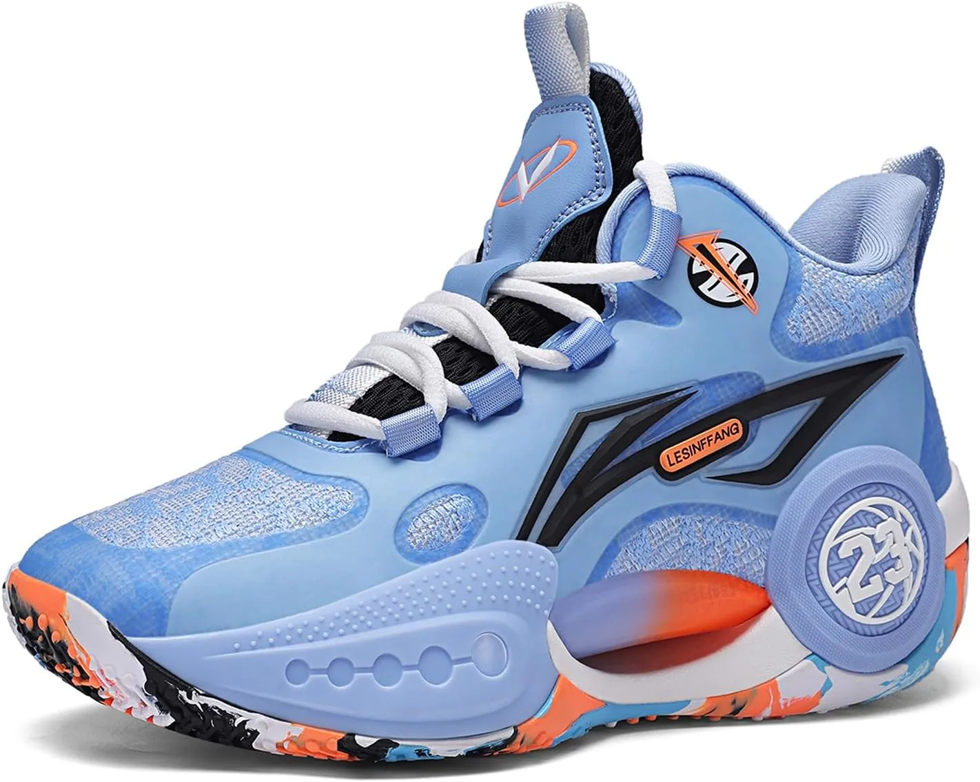 JMFCHI Kids Basketball Shoes High-top Sports Shoes Sneakers Durable Lace-up Non-Slip Running Shoes Secure for Little Kids Big Kids and Boys Girls