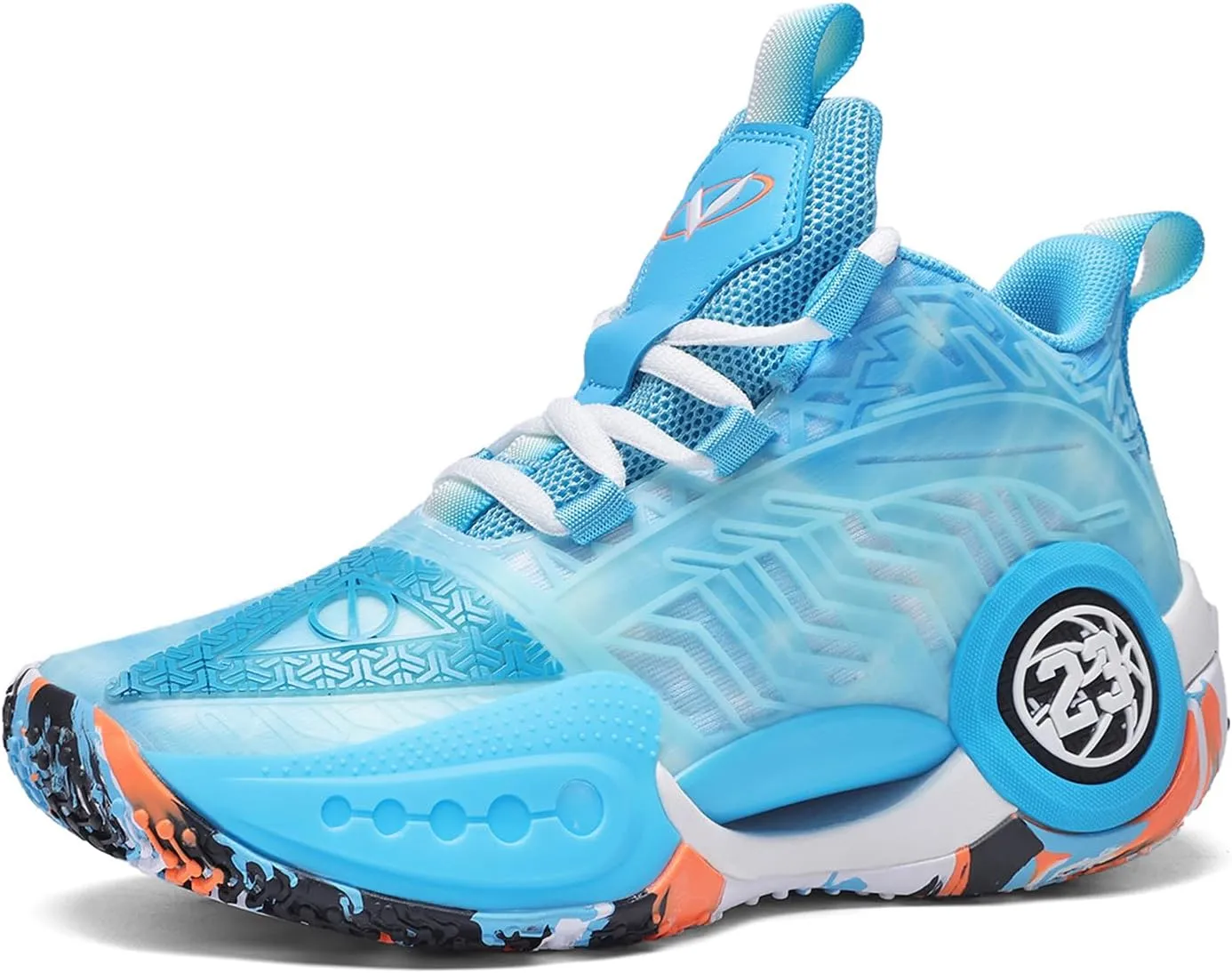 JMFCHI Kids Basketball Shoes High-top Sports Shoes Sneakers Durable Lace-up Non-Slip Running Shoes Secure for Little Kids Big Kids and Boys Girls