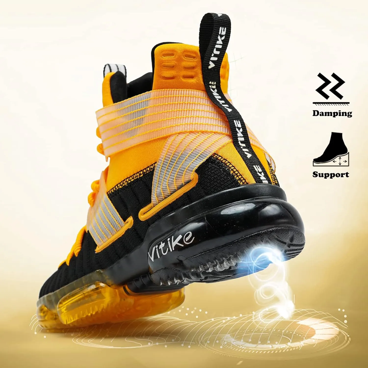 JMFCHI Kids Basketball Shoes High-top Sports Shoes Sneakers Durable Lace-up Non-Slip Running Shoes Secure for Little Kids Big Kids and Boys Girls