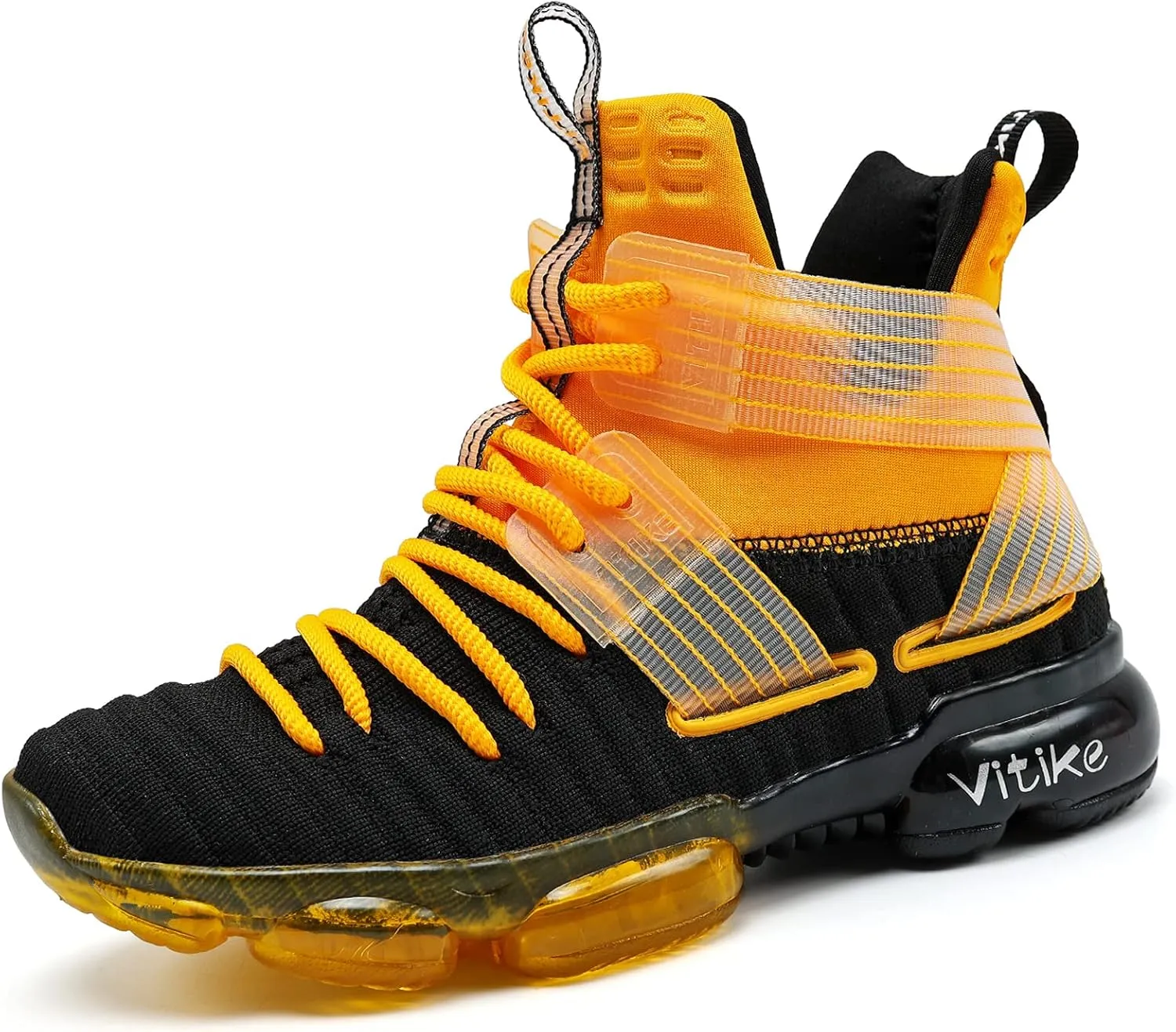 JMFCHI Kids Basketball Shoes High-top Sports Shoes Sneakers Durable Lace-up Non-Slip Running Shoes Secure for Little Kids Big Kids and Boys Girls