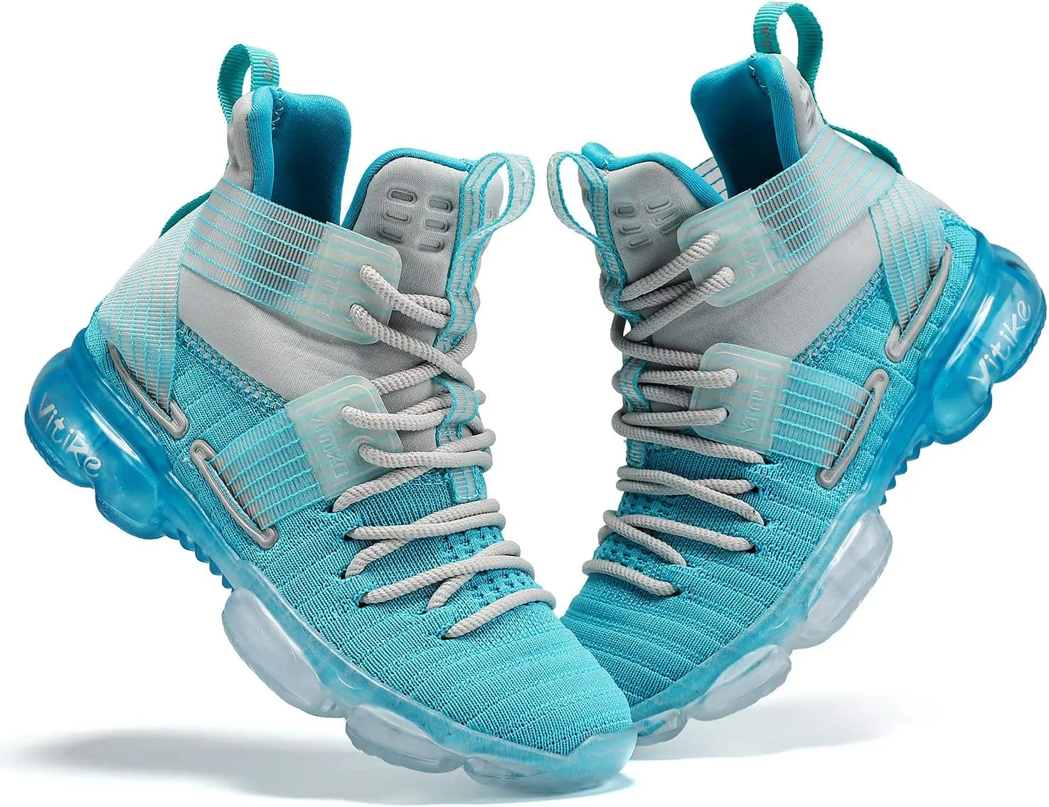 JMFCHI Kids Basketball Shoes High-top Sports Shoes Sneakers Durable Lace-up Non-Slip Running Shoes Secure for Little Kids Big Kids and Boys Girls
