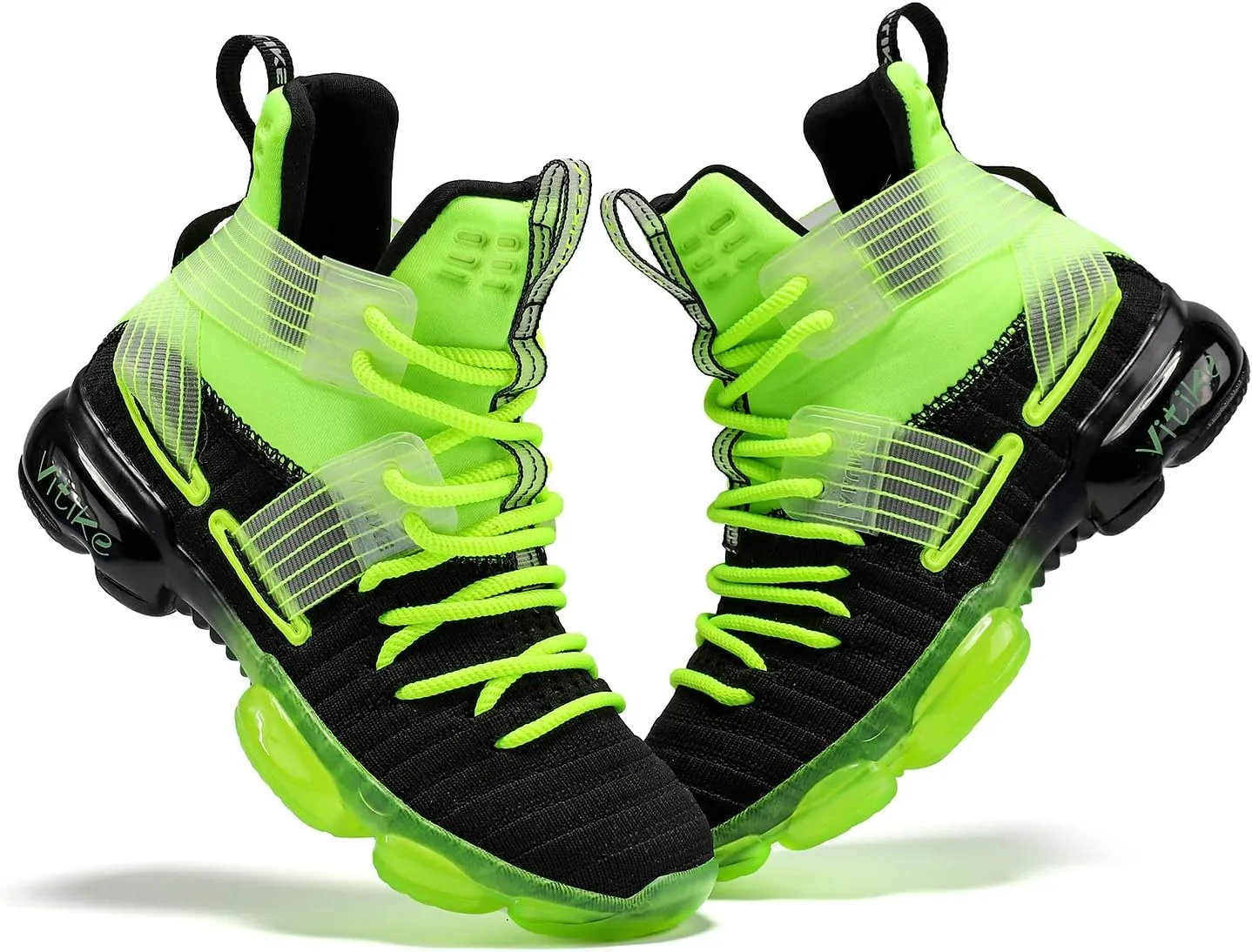 JMFCHI Kids Basketball Shoes High-top Sports Shoes Sneakers Durable Lace-up Non-Slip Running Shoes Secure for Little Kids Big Kids and Boys Girls