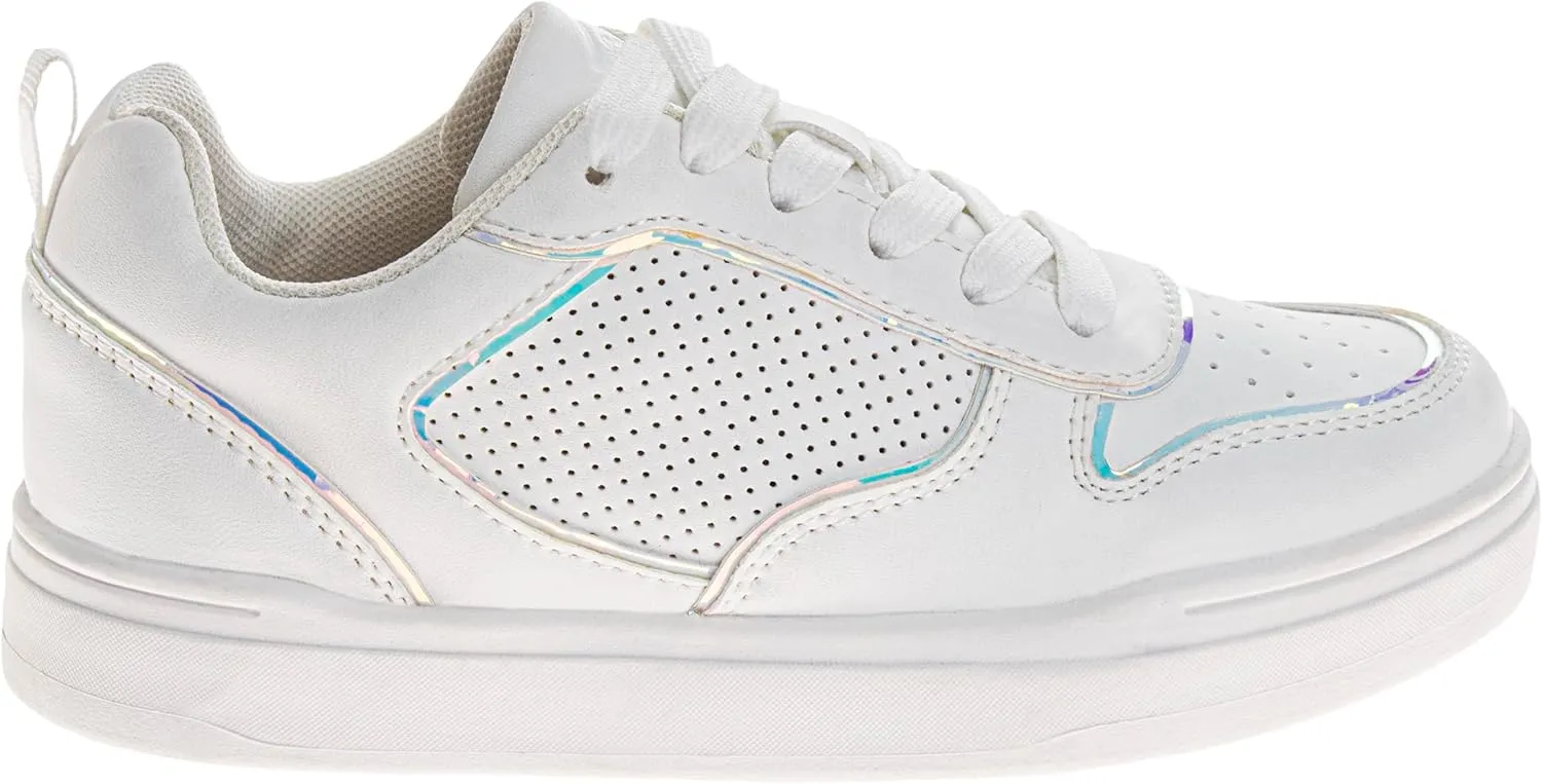 Josmo Girls Casual Lace-Up Sneakers - Stylish Low Top Fashion Tennis Shoes for Little Kid to Big Kid