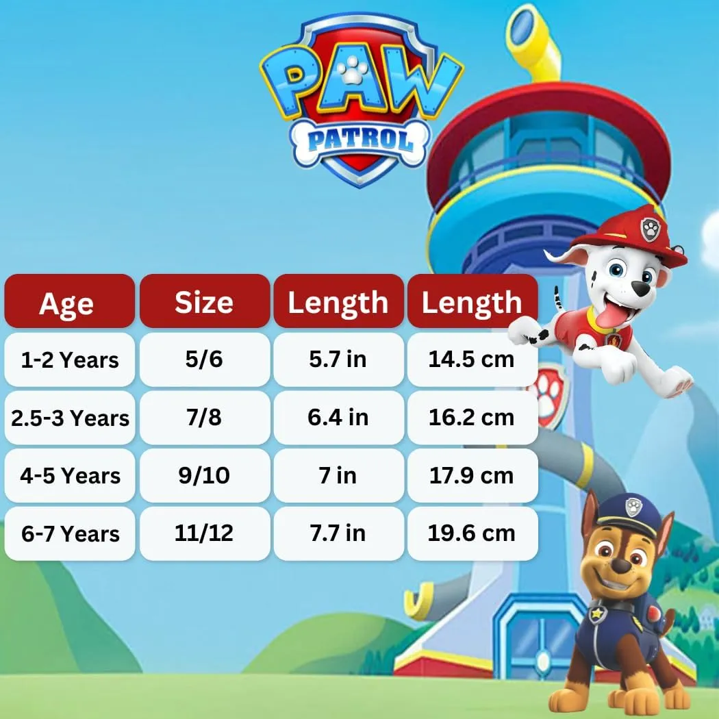 Josmo Kids Paw Patrol Clog Sandal Waterproof Slip-On Slides for Boys - Chase and Marshall Closed Toe Clogs with Backstrap (Sizes: 5-10 Toddlers / 11-12 Little Kids)