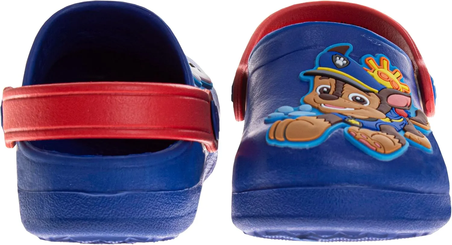 Josmo Kids Paw Patrol Clog Sandal Waterproof Slip-On Slides for Boys - Chase and Marshall Closed Toe Clogs with Backstrap (Sizes: 5-10 Toddlers / 11-12 Little Kids)