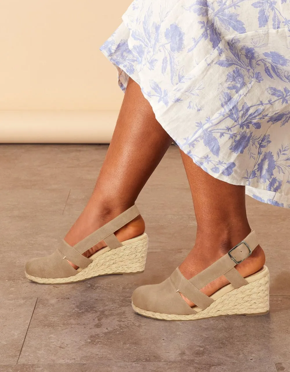 Juliet Holy Womens Wedges Sandals Platform Espadrilles Slingback Closed-toe Clogs Sandals
