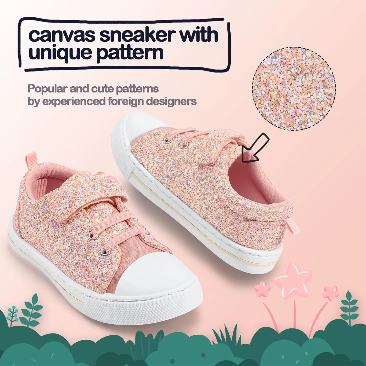 K KomForme Toddler Shoes Boys Girls Canvas Sneakers Size 4-13