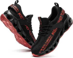 Kezhiho Steel Toe Shoes for Men Lightweight Comfortable Breathable Work Shoes Puncture Proof Slip Resistant Fashion Sneakers Indestructible Construction Industrial Safety Shoes