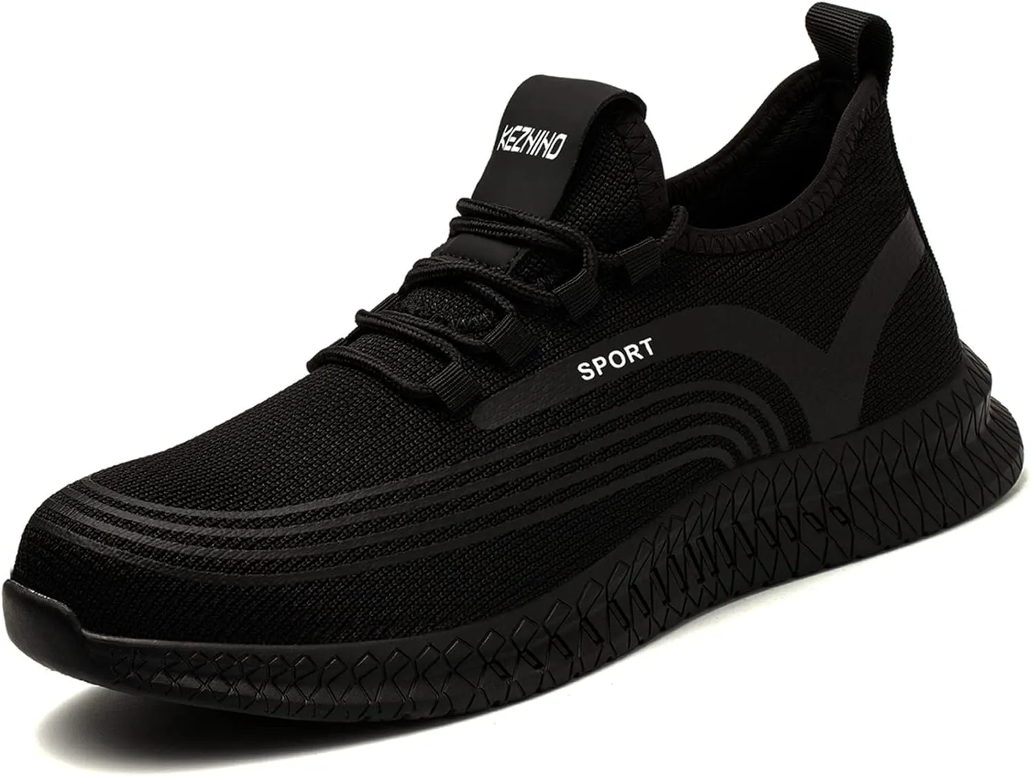 Kezhiho Steel Toe Work Shoes for Men Lightweight Comfortable Slip Resistant Puncture Proof Safety Shoes Breathable Indestructible Construction Industrial Sneakers