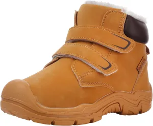 Kids Girls Boys Winter Snow Boots Fur Lined Warm Ankle Boots Non Slip Outdoor Hiking Trekking Shoes