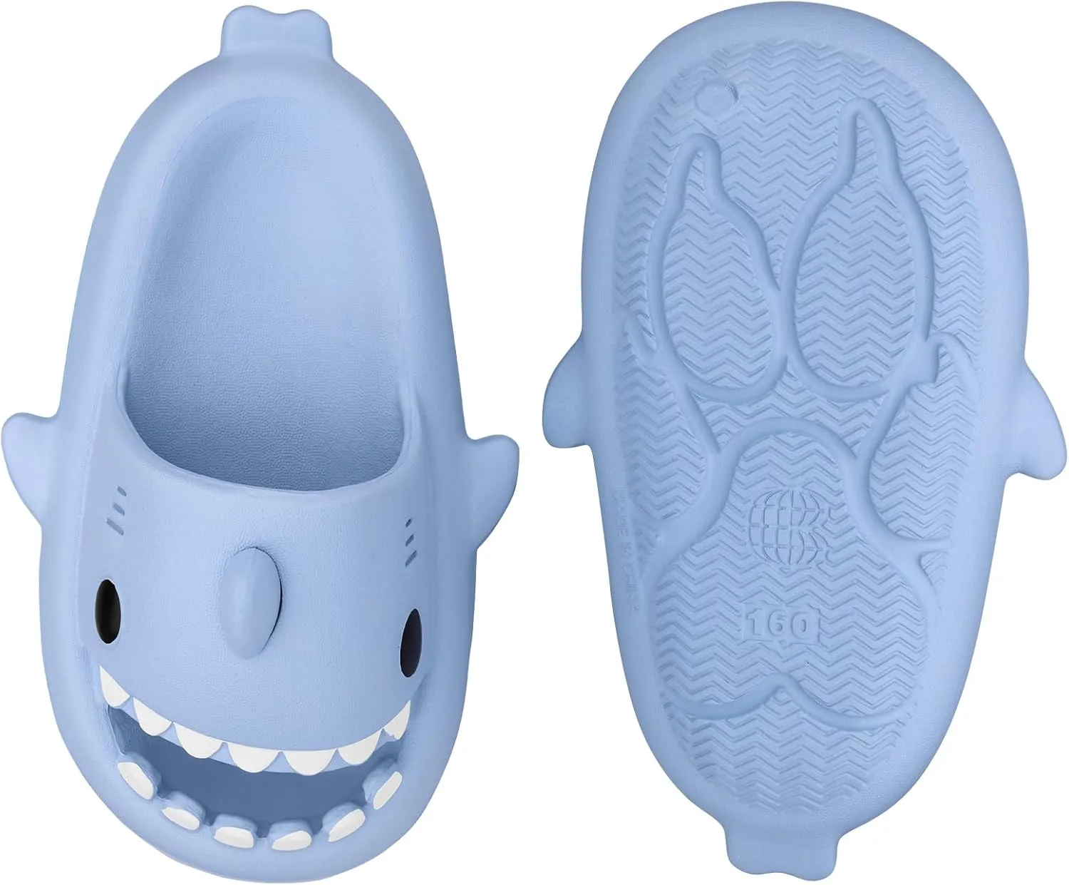Kids Shark Slides丨Pillow Shower Sandals Quick Dry Slippers丨Toddler Boys Girls Comfy Cloud Slides丨Summer Non-Slip Thick Sole Beach Pool shoes
