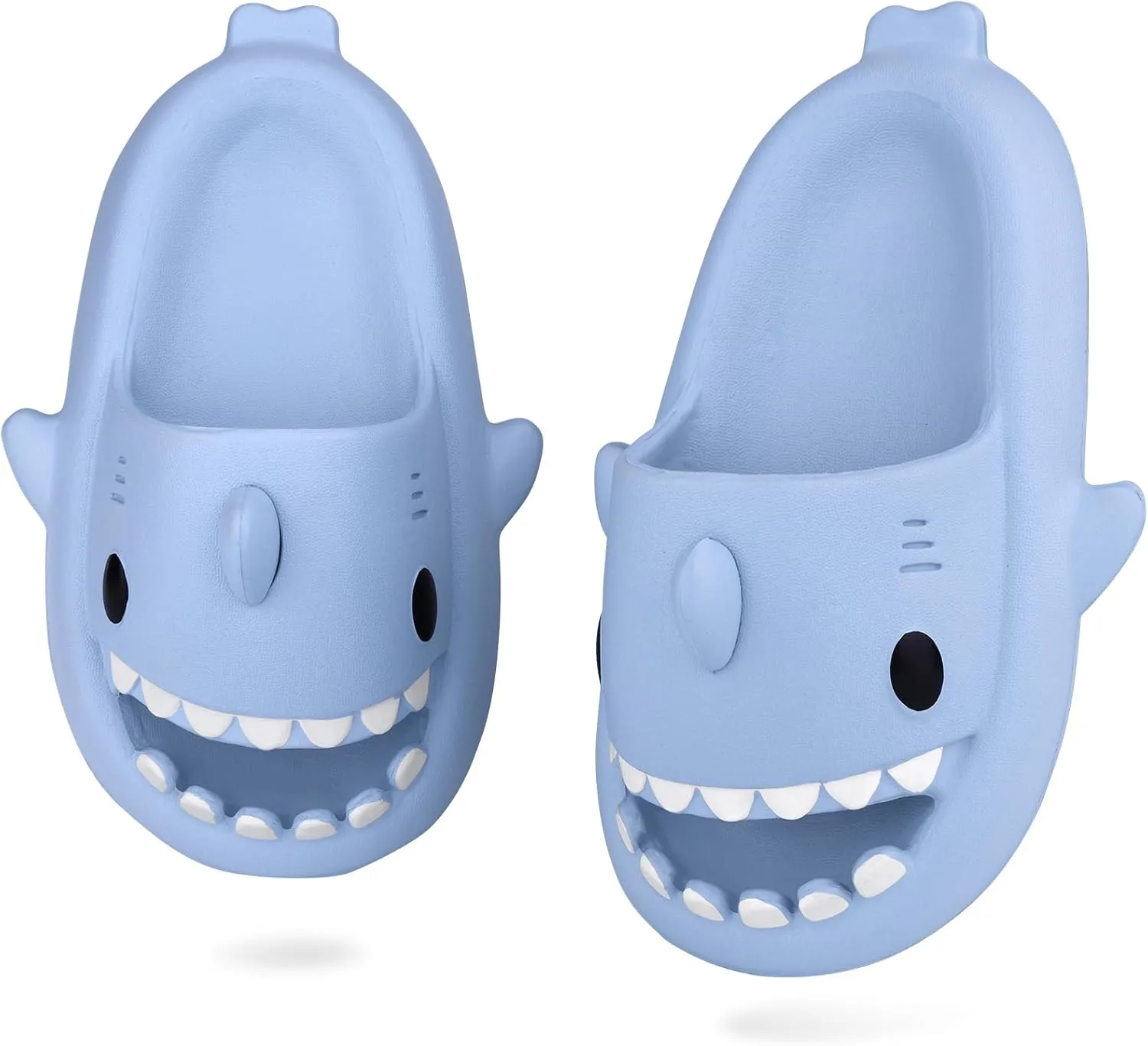 Kids Shark Slides丨Pillow Shower Sandals Quick Dry Slippers丨Toddler Boys Girls Comfy Cloud Slides丨Summer Non-Slip Thick Sole Beach Pool shoes