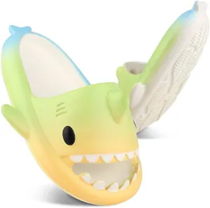 Kids Shark Slides丨Pillow Shower Sandals Quick Dry Slippers丨Toddler Boys Girls Comfy Cloud Slides丨Summer Non-Slip Thick Sole Beach Pool shoes