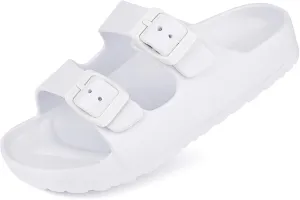 Kids Slides Sandals Double Buckle Adjustable Boys Girls