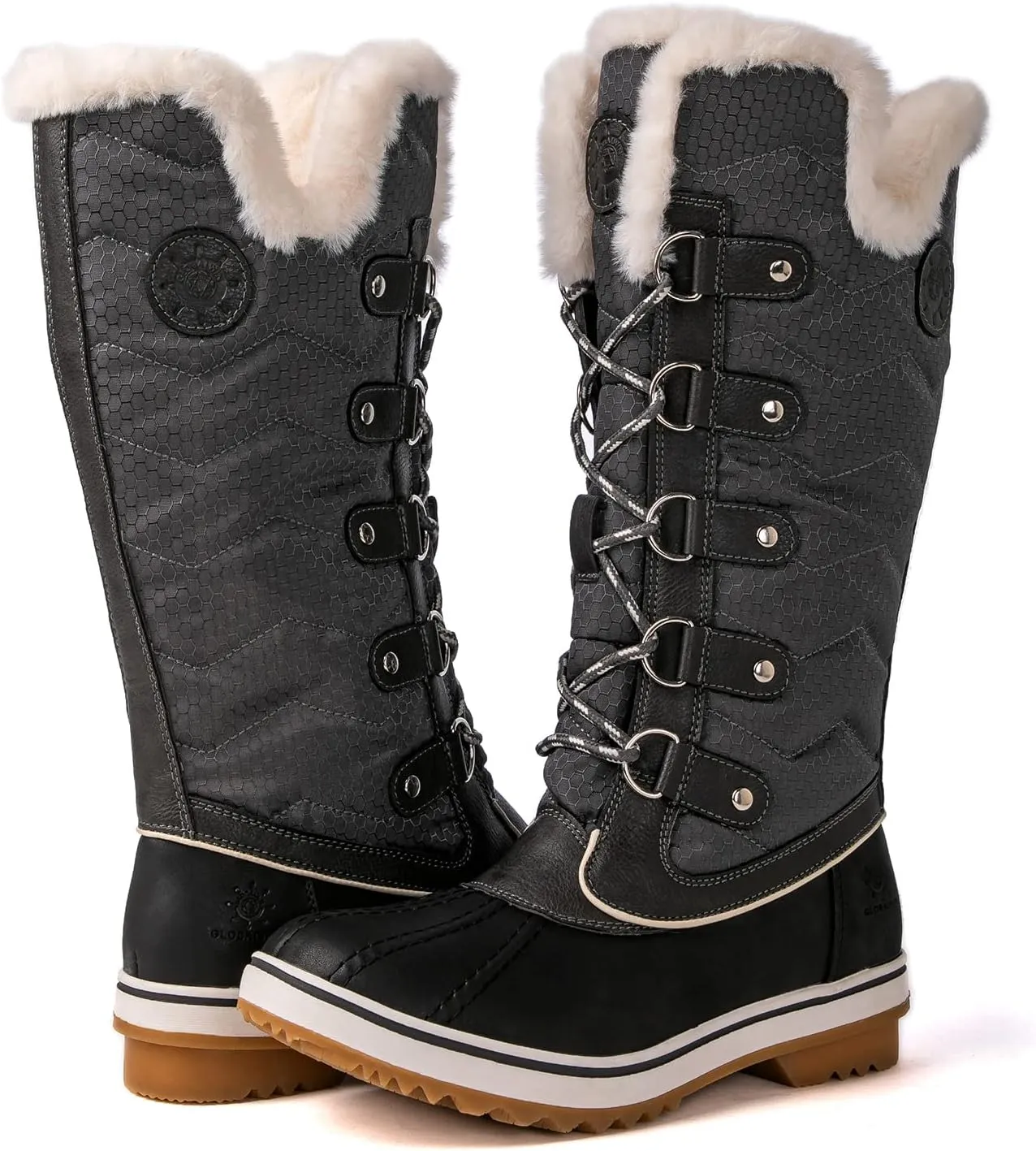 kingshow Women's Globalwin Mid Calf Waterproof Winter Boots Non-Slip Snow Boots For Women