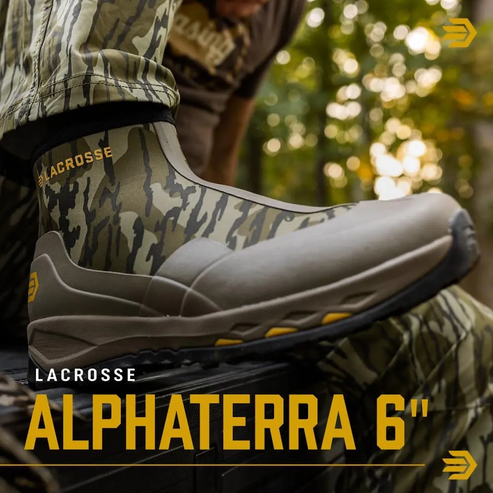 LaCrosse AlphaTerra 6" Zip-Up Waterproof Hiking Boots for Men - Alphaterra Outsole, Active Fit, EVA Midsole Side-Zip