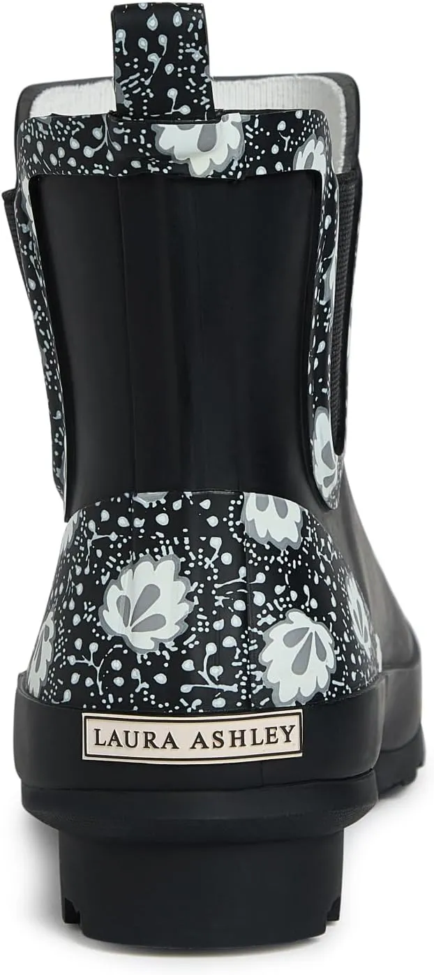 Laura Ashley Women's Rain Boots, Mid Cut Rubber Rain Boots for Women - Waterproof Ankle Boots for Ladies